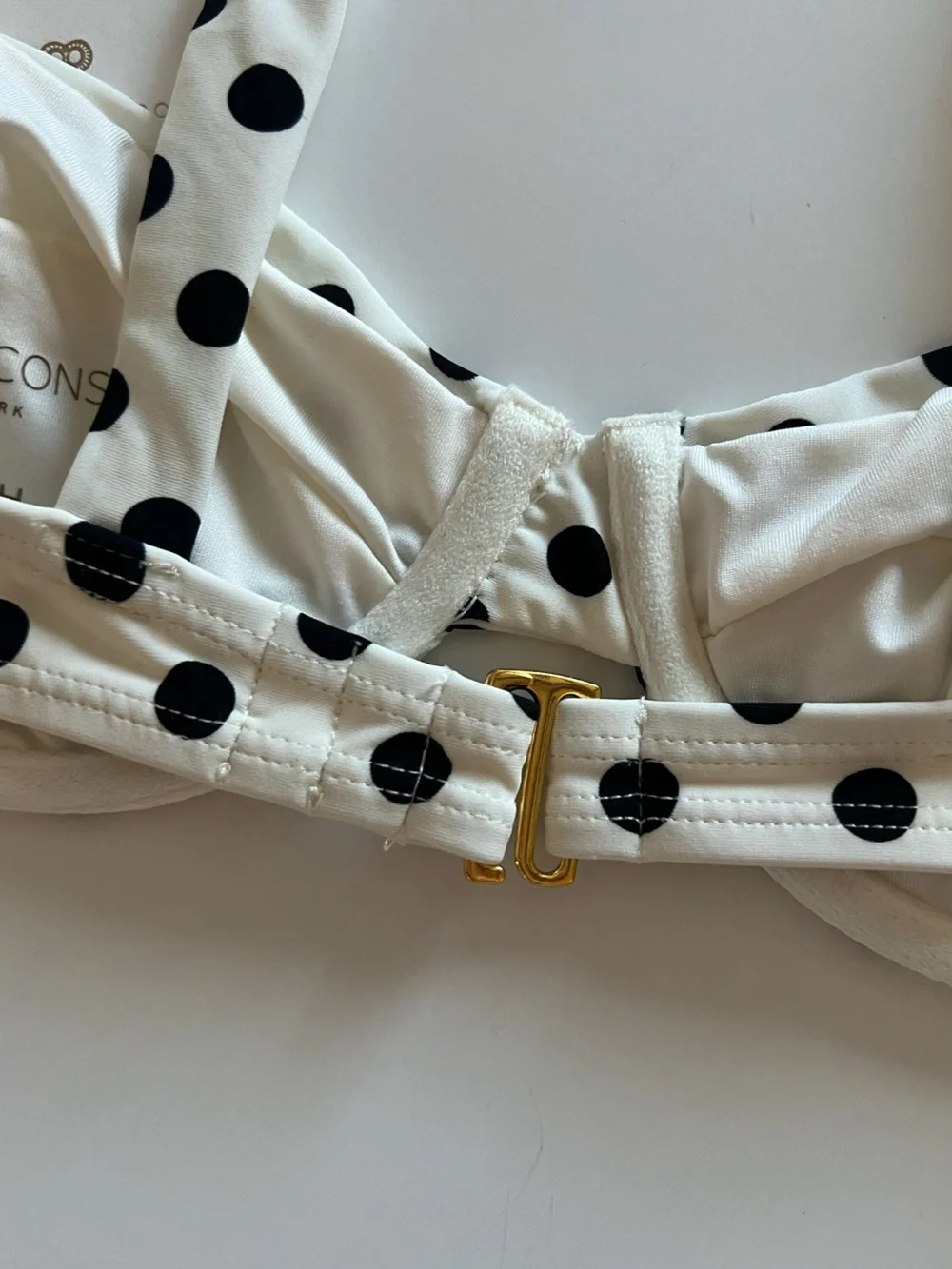 {Caroline Constas} Brand New White Black Polka Dot Bikini SET